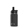 Mini 14oz Stainless Steel Kids Water Bottle With Straw Lid - Black