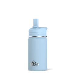 Mini 14oz Stainless Steel Kids Water Bottle With Straw Lid- Cloud