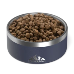 4 Cup Stainless Steel Dog Bowls For Water Or Food- Navy -Best Cup Shop 32DogBowl WithFood Navy PC