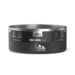 4 Cup Stainless Steel Dog Bowls For Water Or Food - Black -Best Cup Shop 32DogBowl withSleeve Black PC