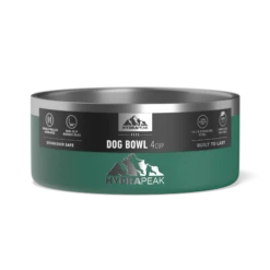 4 Cup Stainless Steel Dog Bowls For Water Or Food- Forest -Best Cup Shop 32DogBowl withSleeve Forest PC