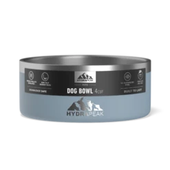 4 Cup Stainless Steel Dog Bowls For Water Or Food- Storm -Best Cup Shop 32DogBowl withSleeve Storm PC