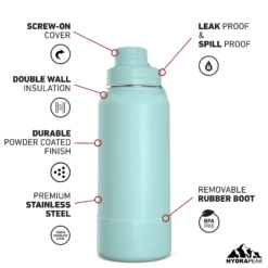 32oz Insulated Water Bottles With Matching Chug Lid And Rubber Boot- Alpine -Best Cup Shop 32ozsportchugturnAlpine