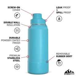 32oz Insulated Water Bottles With Matching Chug Lid And Rubber Boot- Belize -Best Cup Shop 32ozsportchugturnBelize d9bd2b68 133f 4008 9835 e3987d167985