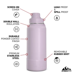 32oz Insulated Water Bottles With Matching Chug Lid And Rubber Boot- Blush -Best Cup Shop 32ozsportchugturnBlush b8b1a585 3220 45f7 8fef 03b527623c27