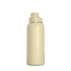 32oz Insulated Water Bottles With Matching Chug Lid And Rubber Boot- Modern Cream