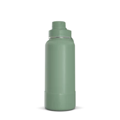 32oz Insulated Water Bottles With Matching Chug Lid And Rubber Boot- Sage