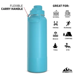 40oz Insulated Water Bottles With Matching Chug Lid And Rubber Boot- Belize -Best Cup Shop 40ozCHUGbackBelize