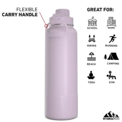 40oz Insulated Water Bottles With Matching Chug Lid And Rubber Boot - Blush -Best Cup Shop 40ozCHUGbackBlush