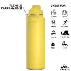 40oz Insulated Water Bottles With Matching Chug Lid And Rubber Boot - Lemon -Best Cup Shop 40ozCHUGbackLemon 3c81a88c 4cac 4484 a6f4 41d7ab686259