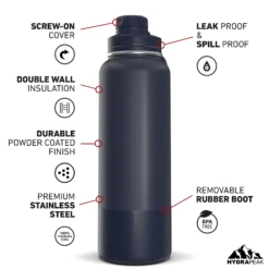 40oz Insulated Water Bottles With Matching Chug Lid And Rubber Boot- Navy -Best Cup Shop 40ozCHUGfrontNavy 0a8c9eaa a7d6 40e6 8e7f 7009df7ccde7