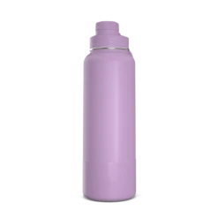 40oz Insulated Water Bottles With Matching Chug Lid And Rubber Boot- Mauve