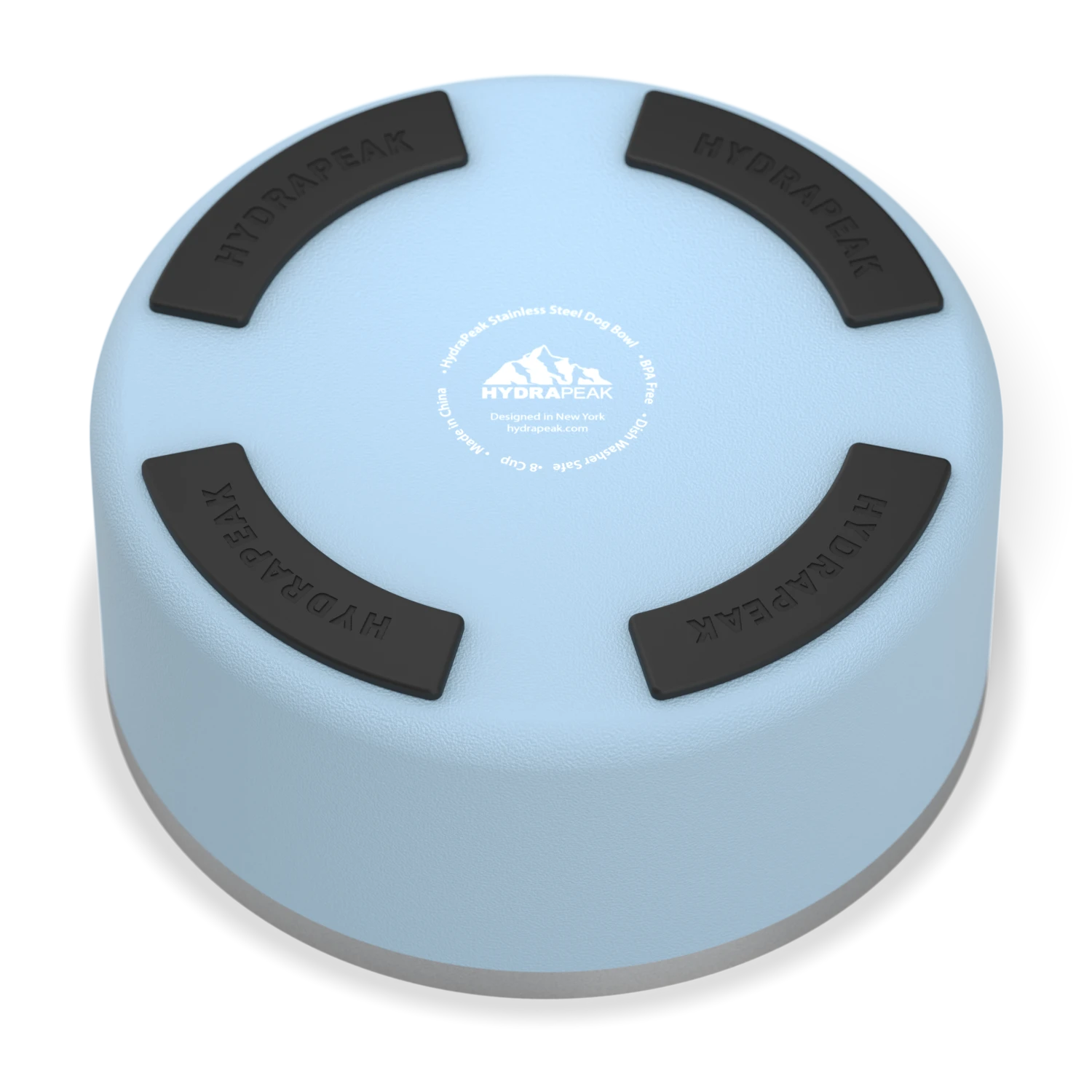 8 Cup Stainless Steel Dog Bowls for Water or Food - Cloud 8 Cup Stainless Steel Dog Bowls For Water Or Food - Cloud -Best Cup Shop 64DogBowl BottomRubber Cloud PC