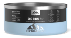 8 Cup Stainless Steel Dog Bowls For Water Or Food - Cloud 5 8 Cup Stainless Steel Dog Bowls For Water Or Food - Cloud -Best Cup Shop 64DogBowl WithSleeve Cloud PC