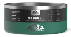 8 Cup Stainless Steel Dog Bowls For Water Or Food- Forest -Best Cup Shop 64DogBowl WithSleeve Forest PC
