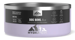 8 Cup Stainless Steel Dog Bowls For Water Or Food - Orchid -Best Cup Shop 64DogBowl WithSleeve Orchid PC