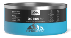 8 Cup Stainless Steel Dog Bowls For Water Or Food - Sky -Best Cup Shop 64DogBowl WithSleeve Sky PC