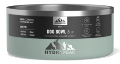 8 Cup Stainless Steel Dog Bowls For Water Or Food - Teal -Best Cup Shop 64DogBowl WithSleeve Teal PC