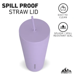 Traveler 25oz Insulated Tumbler With Lid And Straw - Lavender 4 Traveler 25oz Insulated Tumbler With Lid And Straw - Lavender -Best Cup Shop DLavTop
