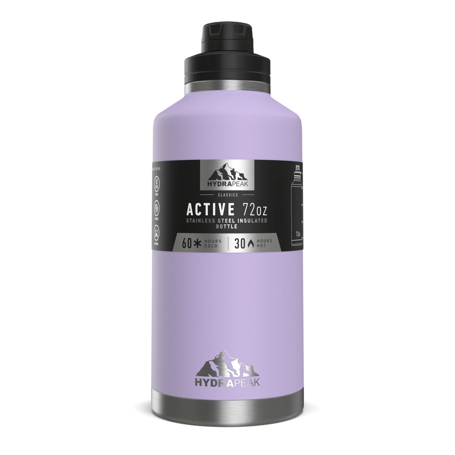 72oz Stainless Steel Insulated Water Bottle With Flexible Chug Lid- Lavender 72oz Stainless Steel Insulated Water Bottle With Flexible Chug Lid- Lavender -Best Cup Shop Dlav72ozsleeve