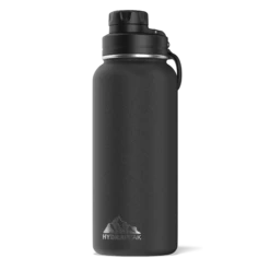 32oz Stainless Steel Insulated Water Bottle With Flexible Chug Lid- Black
