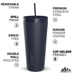 Traveler 25oz Insulated Tumbler With Lid And Straw- Navy -Best Cup Shop HP 25oz Traveler NavyTurned 20e8446b 6fe9 4152 8082 563e254df4f5