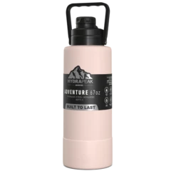 Adventure 67oz Insulated Water Bottle With Handle And Matching Rubber Boot- Seashell