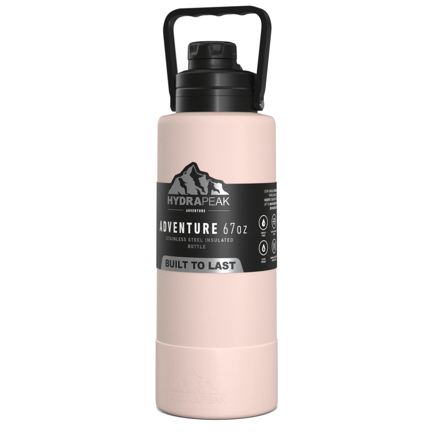 Adventure 67oz Insulated Water Bottle with Handle and Matching Rubber Boot- Seashell Adventure 67oz Insulated Water Bottle With Handle And Matching Rubber Boot- Seashell -Best Cup Shop HP Adventure 67 Seashell
