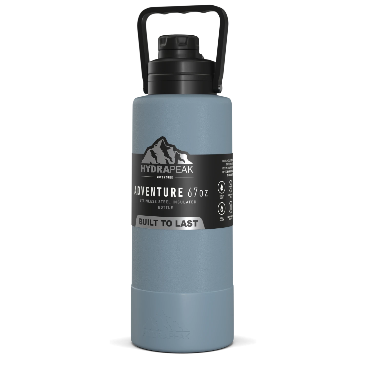 Adventure 67oz Insulated Water Bottle with Handle and Matching Rubber Boot- Storm Adventure 67oz Insulated Water Bottle With Handle And Matching Rubber Boot- Storm -Best Cup Shop HP Adventure 67 Storm