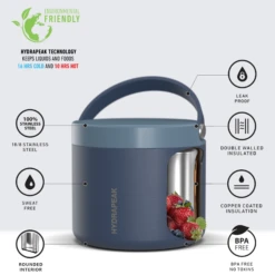 Foodie 18oz Stainless Steel Vacuum Insulated Thermos Food Jar - Navy -Best Cup Shop HP Foodie18 Navy 20dFront 9930d3d9 aced 4ad9 8865 8dc69a0e11d7