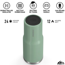 Nomad 32 Oz Tumbler With Handle And Straw Lid - Sage -Best Cup Shop HP Nomad 32 BottomView Sage