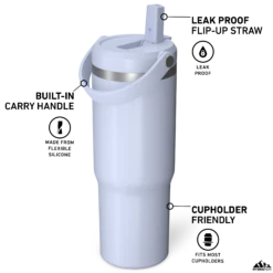 Nomad 32 Oz Tumbler With Handle And Straw Lid - Ice -Best Cup Shop HP Nomad 32 Iceberg Turned