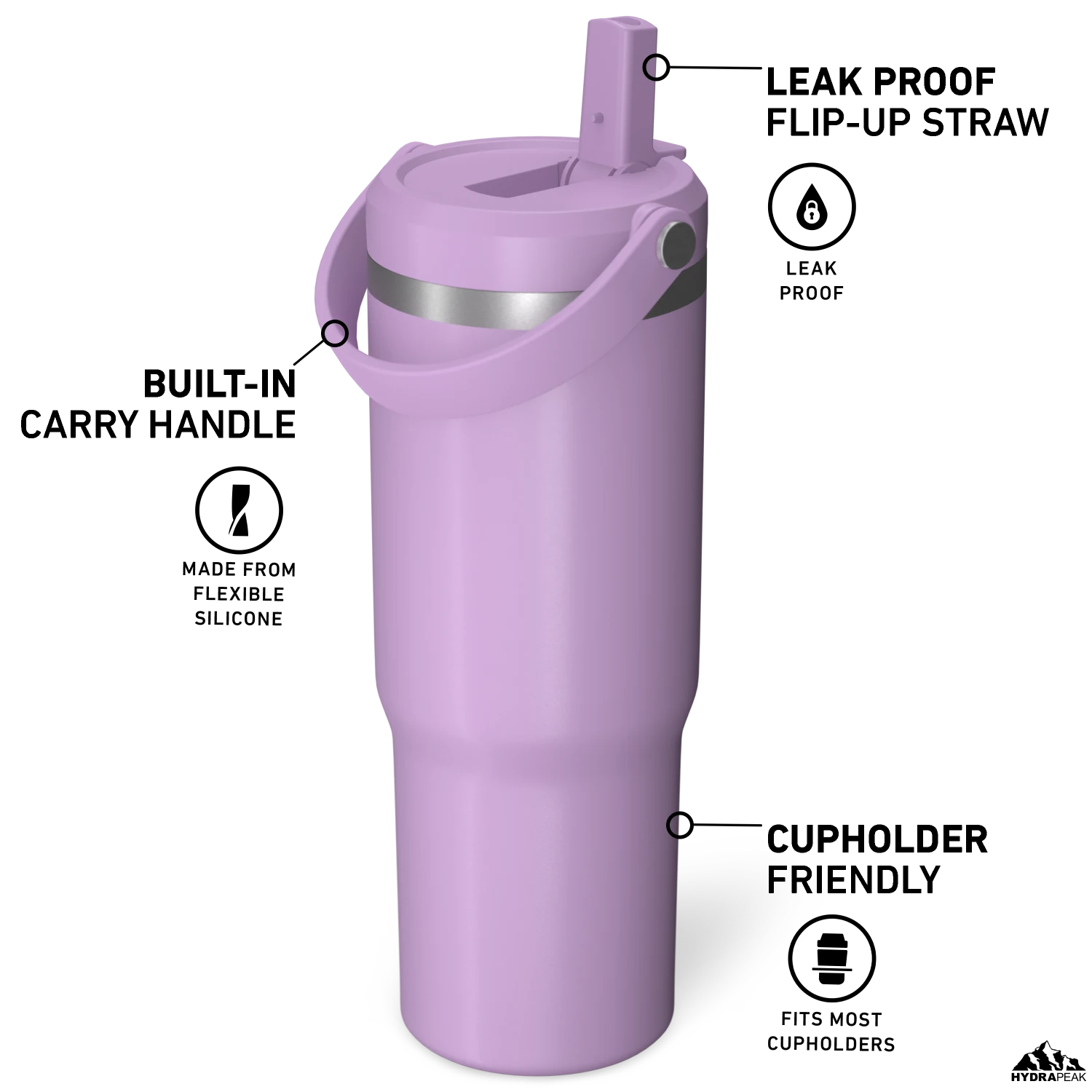 Nomad 32 oz Tumbler With Handle and Straw Lid - Mauve Nomad 32 Oz Tumbler With Handle And Straw Lid - Mauve -Best Cup Shop HP Nomad 32 Mauve Turned