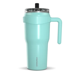 Roadster 40oz Tumbler With Handle And 2-in-1 Straw Lid - Aqua Gloss