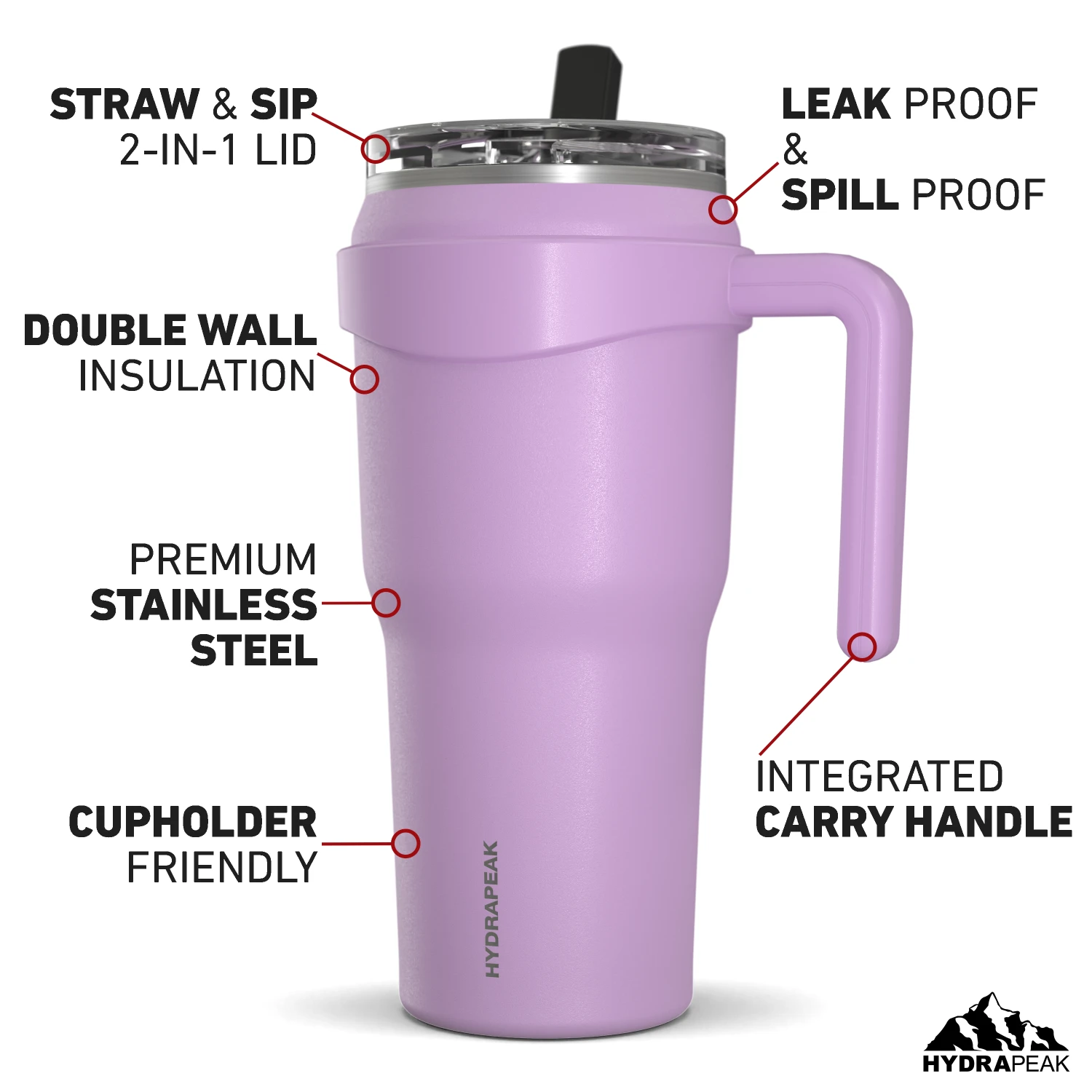 Roadster 40oz Tumbler with Handle and 2-in-1 Straw Lid- Mauve Roadster 40oz Tumbler With Handle And 2-in-1 Straw Lid- Mauve -Best Cup Shop HP ROADSTER Mauve Front20d d1a65ea9 ea3f 48ff 9b72 8a89035f66fc