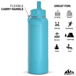 40oz Insulated Water Bottles With Matching Straw Lid And Rubber Boot - Belize -Best Cup Shop HP SPORTBOOT 40 Back 20d Belize