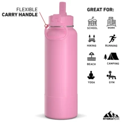 40oz Insulated Water Bottles With Matching Straw Lid And Rubber Boot - Bubblegum -Best Cup Shop HP SPORTBOOT 40 Back 20d Bubblegum fc86f6b6 9df1 435e 9cbd e4942d8170e7