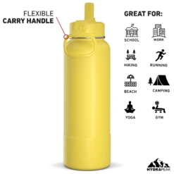 40oz Insulated Water Bottles With Matching Straw Lid And Rubber Boot - Lemon -Best Cup Shop HP SPORTBOOT 40 Back 20d Lemon 694d73a0 cf62 40e2 90c9 00ed9db6b5db