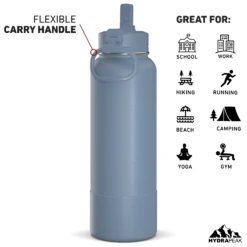 40oz Insulated Water Bottles With Matching Straw Lid And Rubber Boot - Modern Blue -Best Cup Shop HP SPORTBOOT 40 Back 20d ModernBlue 7b7d0bcc f356 46e8 ae98 19f9a53110e3