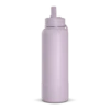 40oz Insulated Water Bottles With Matching Straw Lid And Rubber Boot- Blush