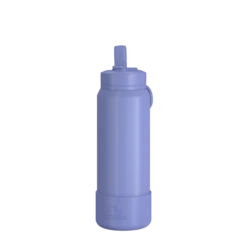 26oz Insulated Water Bottles With Matching Straw Lid And Rubber Boot - Iris