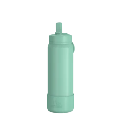 26oz Insulated Water Bottles With Matching Straw Lid And Rubber Boot - Pale Sage