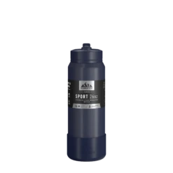 26oz Insulated Water Bottles With Matching Straw Lid And Rubber Boot - Navy -Best Cup Shop HP SportBoot 26 FrontwSleeve Navy 25