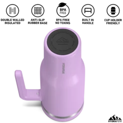 Voyager 40 Oz Tumbler With Handle And Straw Lid- Mauve 4 Voyager 40 Oz Tumbler With Handle And Straw Lid- Mauve -Best Cup Shop HP Voyager 40 BottomView Mauve