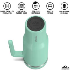 Voyager 40 Oz Tumbler With Handle And Straw Lid - Pale Sage -Best Cup Shop HP Voyager 40 BottomView PaleSage