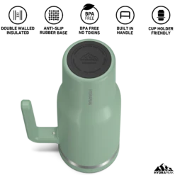 Voyager 40 Oz Tumbler With Handle And Straw Lid - Sage -Best Cup Shop HP Voyager 40 BottomView Sage