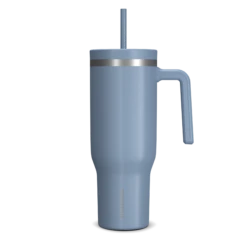 Voyager 40 Oz Tumbler With Handle And Straw Lid- Modern Blue