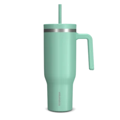 Voyager 40 Oz Tumbler With Handle And Straw Lid - Pale Sage
