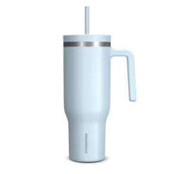 Voyager 40 Oz Tumbler With Handle And Straw Lid- Powder Blue