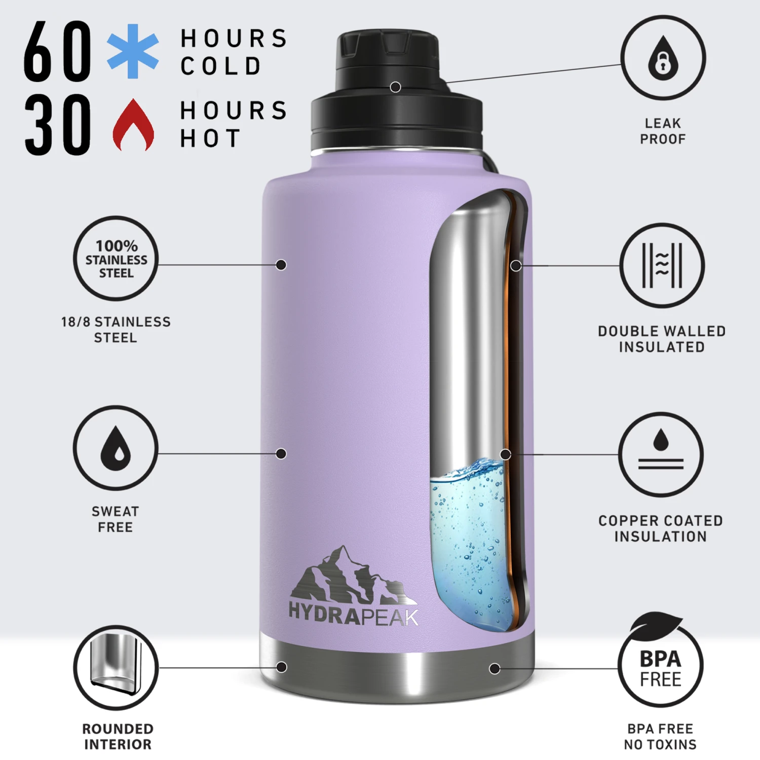 50oz Stainless Steel Insulated Large Water Bottle With Chug Lid - Lavender 50oz Stainless Steel Insulated Large Water Bottle With Chug Lid - Lavender -Best Cup Shop HP Wide 50 Chug DLavender20 dfbff5cd 9519 42be a01d ec7fd6114116